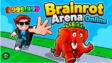 Collect Brainrot Arena gameplay featuring a character collecting items in a chaotic arena