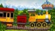 Fun Kids Train Racing gameplay featuring a colorful train on a scenic track