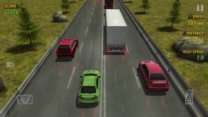 Sports car speeding through a busy highway in Car Traffic Racing