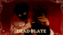 A dim restaurant kitchen counter with a tense waiter standing nearby