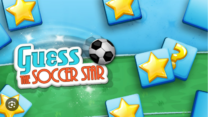 Guess the Soccer Star quiz interface displaying player silhouettes and badges