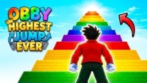 bby: Highest Jump Ever gameplay showing vertical platforming action
