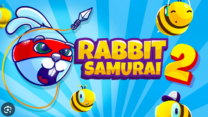 Rabbit Samurai 2 gameplay featuring a ninja bunny adventure