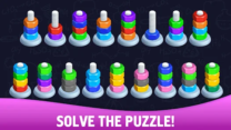 Sort Puzzle Nuts and Bolts gameplay featuring colorful hardware pieces
