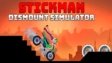 Stickman Dismount Simulator gameplay showing a chaotic ragdoll launch