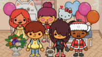 Toka Boka Housewarming gameplay featuring a colorful and decorated living room