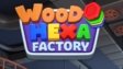 A neat wooden grid filled with colorful hexagonal block stacks in a factory setting