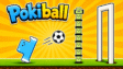 Two 2D ragdoll characters jumping for a sports ball in POKIBALL