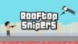 Two floppy pixel snipers dueling on a skyscraper roof in Rooftop Snipers