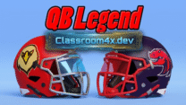 A quarterback dropping back in the pocket to throw a touchdown pass in 2 Minute Football QB Legend