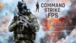 An elite soldier aiming an assault rifle in a tactical military outpost in Command Strike FPS