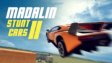 A super sports car launching off a giant loop-de-loop ramp in Madalin Stunt Cars 2